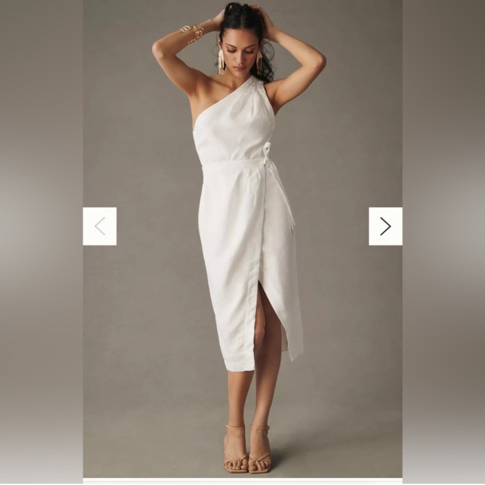 NWT Anthropologie 100% Linen One-Shoulder - 2